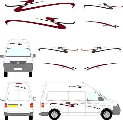 104 - Camper Van Graphics, Motor Home Vinyl Graphics Kit, Decals / Stickers.