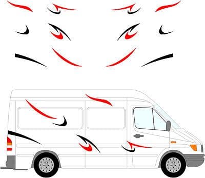 106 - Camper Van Graphics, Motor Home Vinyl Graphics Kit, Decals / Stickers.