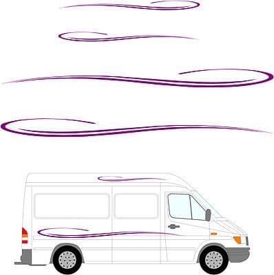 111 - Camper Van Graphics, Motor Home Vinyl Graphics Kit, Decals / Stickers.