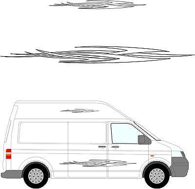 172 - Camper Van Graphics, Motor Home Vinyl Graphics Kit, Decals / Stickers.