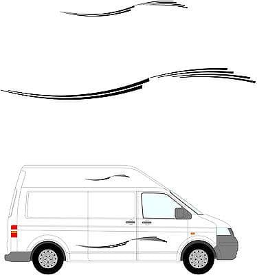 230 - Camper Van Graphics, Motor Home Vinyl Graphics Kit, Decals / Stickers.