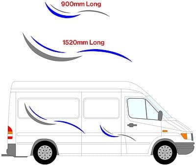 4 - Camper Van Graphics, Motor Home Vinyl Graphics Kit, Decals / Stickers.