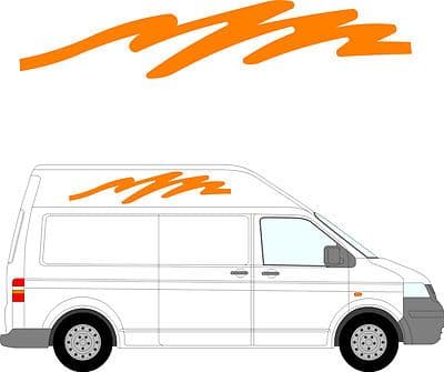 75 - Camper Van Graphics, Motor Home Vinyl Graphics Kit, Decals / Stickers.