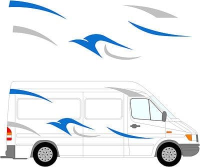 97 - Camper Van Graphics, Motor Home Vinyl Graphics Kit, Decals / Stickers.