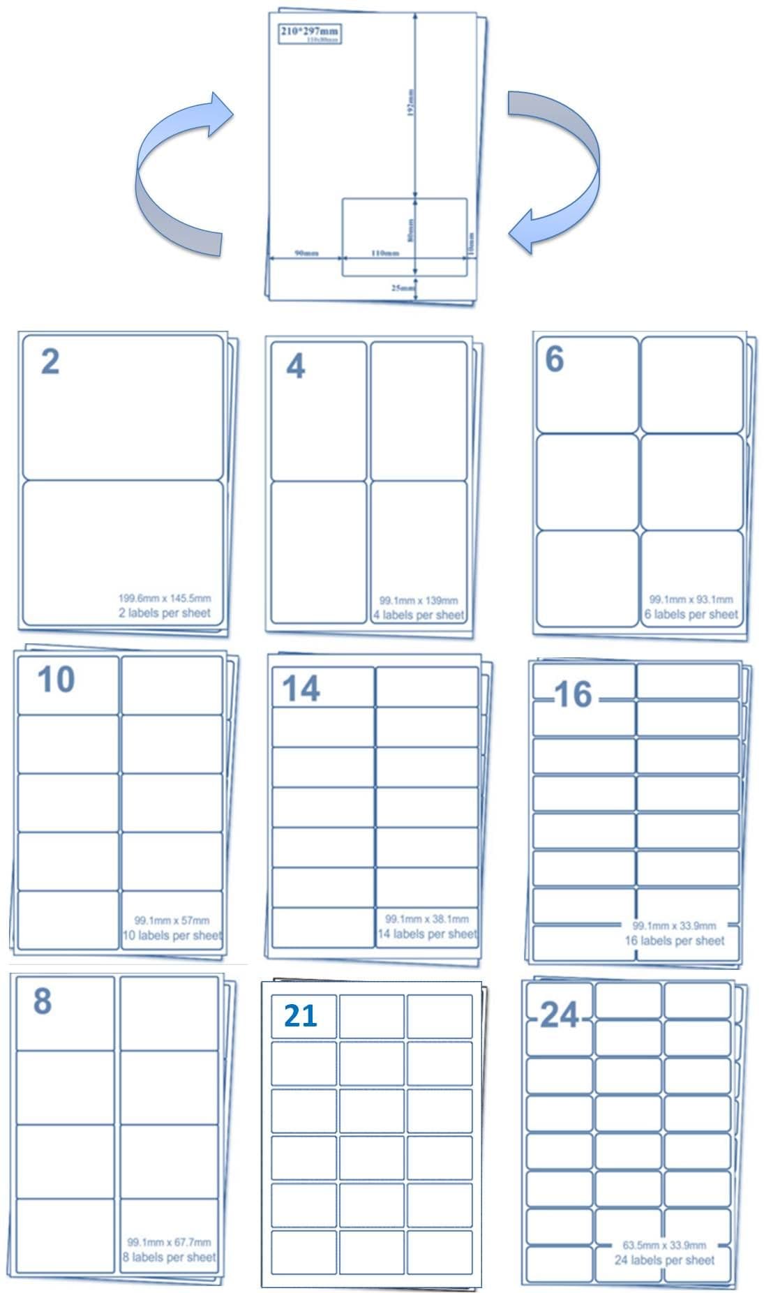 A4 Printer Label Sheets x100 sheets