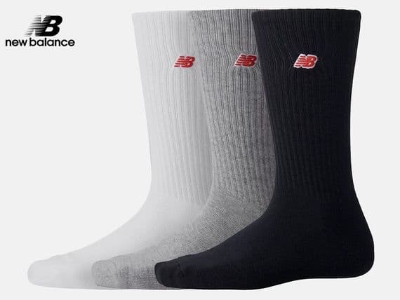 Adult's New Balance 'Patch Logo' Socks (LAS33763) x5: £5.50