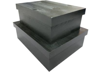 Black Wooden Shoe Box