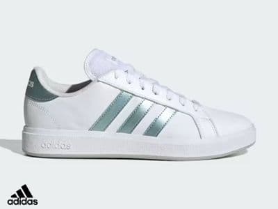 Junior Adidas ‘Grand Court Base 2’ Trainers (JH9384) x4: £15.95