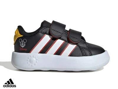 Junior Adidas ‘Grand Court Mickey’ Trainers (JQ8071) x6 (OP2): £11.95