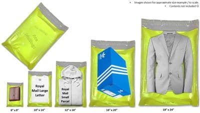 Neon Mailing Bags x100 Pieces