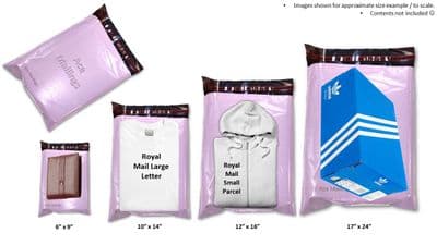 Pink Mailing Bags x100 Pieces