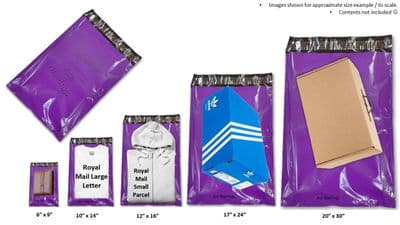 Purple Mailing Bags x100 Pieces
