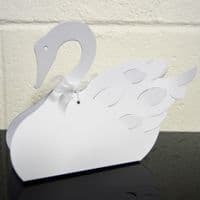 10 Swan Wedding Favour Boxes. Choose Colour - Choose Size. White, Black, Pearl, Matt