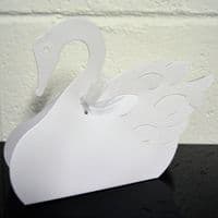 10 Swan Wedding Favour Boxes. Choose Colour - Choose Size. White, Black, Pearl, Matt
