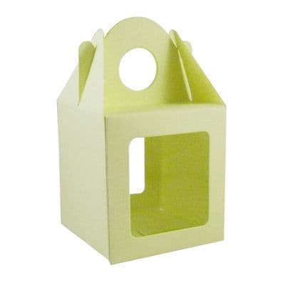 10 x Lemon Single Cupcake / Muffin / Fairy Cake Boxes With 2 Windows