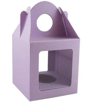 10 x Lilac Single Cupcake / Muffin / Fairy Cake Boxes With 2 Windows