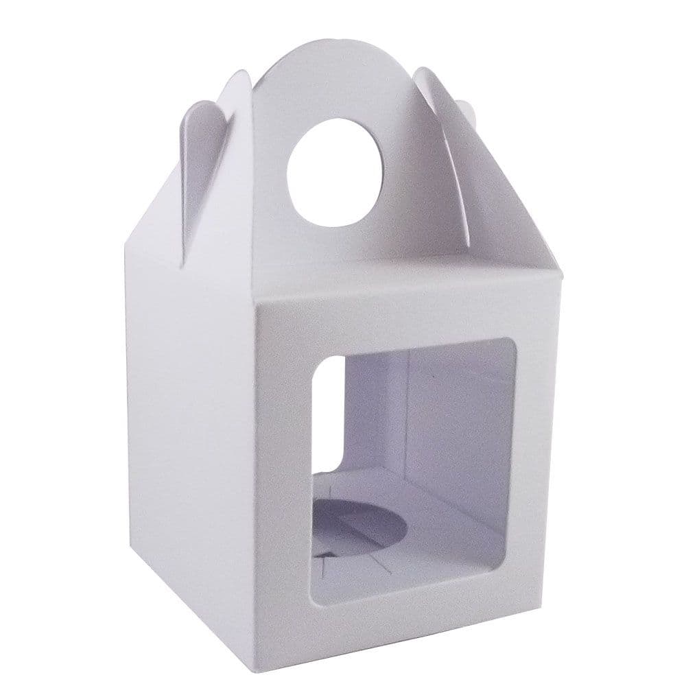 10 x White Single Cupcake / Muffin / Fairy Cake Boxes With 2 Windows
