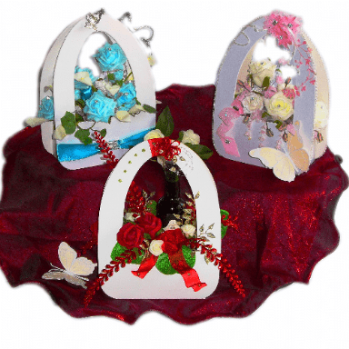 3 x Large Flower Box Bag