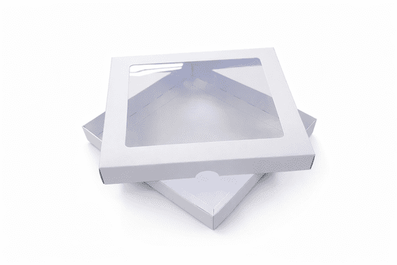 6x6 White Greeting Card Boxes With Aperture Lid