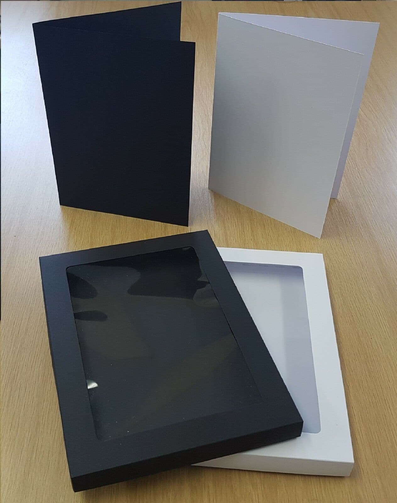 A5 White Greeting Card Boxes, With Aperture Lid, Gift, Free A5 White Greeting Card Boxes, With Aperture Lid, Gift, Free