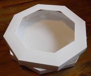 8 x 8 Octagon Aperture Greeting Card Box with Card Blanks & Acetate