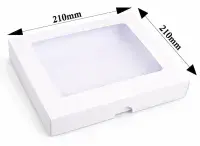 8x8 White Greeting Card Boxes With Aperture Lid