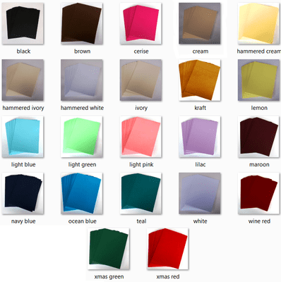 A4 Card Stock - Choose Quantity - Choose Colour