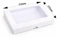A5 White Greeting Card Boxes With Aperture Lid