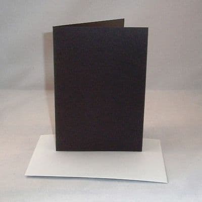 A6 Black Greeting Card Blanks With Envelopes