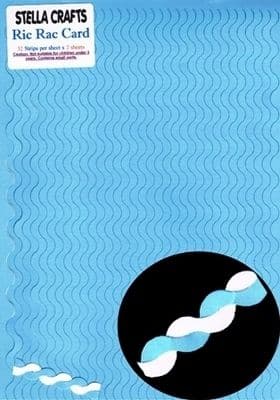 Baby Blue / White Ric Rac Card - SC183