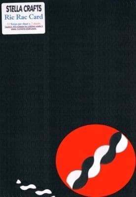 Black / White Ric Rac Card - SC184