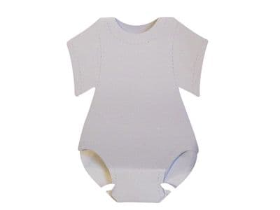 Blank Baby Onsie Invite's - Colour: White - SC37