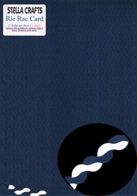 Blue / White Ric Rac Card - SC186