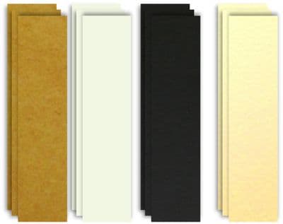 Card Bookmark Blanks, Black, Kraft, White & Ivory. Choose Colour & Quantity