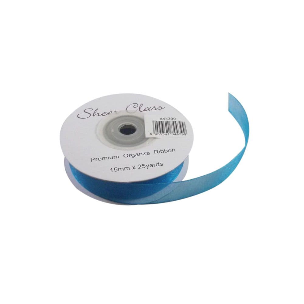 Turquoise Color Box With Ribbon Dark Turquoise 15mm x 22 Meters Organza Ribbon For Favour Boxes ...
