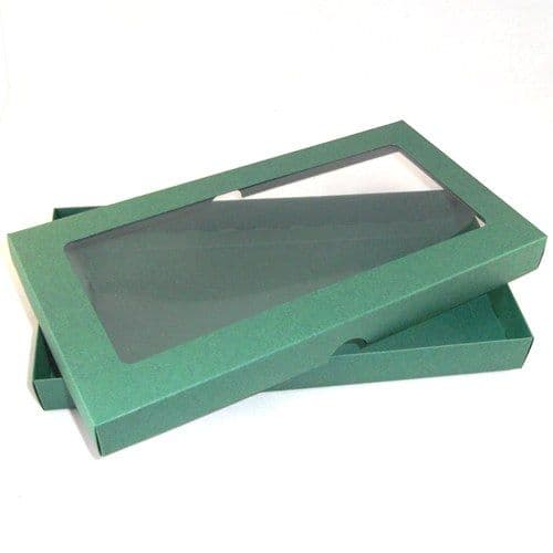 DL Green Greeting Card Boxes With Aperture Lid