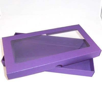 DL Purple Greeting Card Boxes With Aperture Lid
