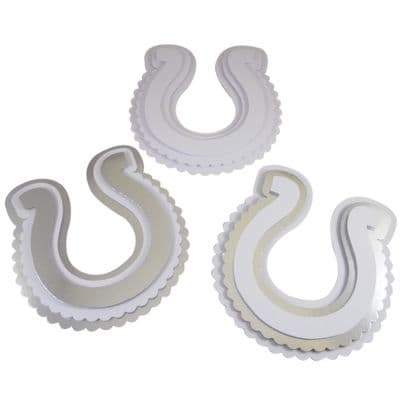 Large 3D Scalloped Horseshoe Card Topper x 4. Perfect Toppers For Wedding Cards, Invites.