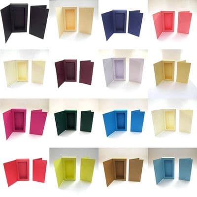 Long & Thin Aperture Boxes With Cards - Invite, RSVP, Wedding, Birthday, Xmas