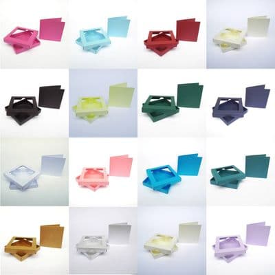 Midi Square Aperture Boxes With Cards - Invite, RSVP, Wedding, Birthday, Xmas