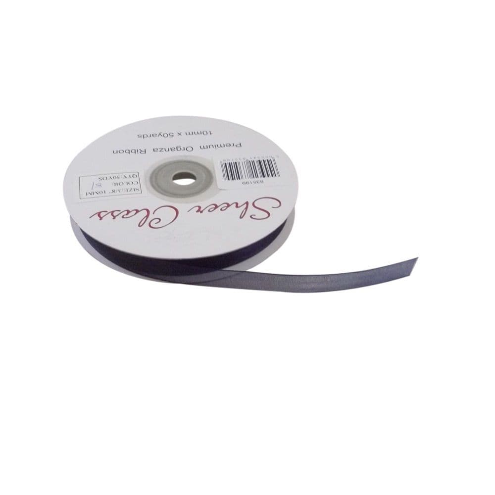 Navy Blue 10mm x 45 Meters Organza Ribbon For Favour Boxes & Crafts ...