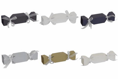Pearlescent Christmas Cracker Party Favour Boxes - Choose Colour - Choose QTY