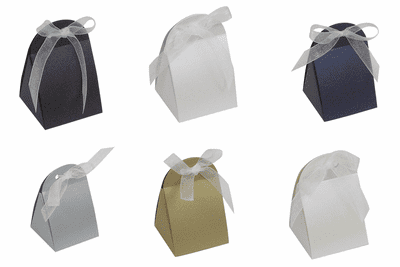 Pearlescent Round Top Party / Wedding Favour Boxes, Choose Colour, Choose QTY