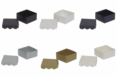Pearlescent Scalloped Lid Wedding Favour Boxes - Choose Colour - Choose QTY