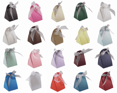 Round Top Wedding Favour Boxes - Different Colours - SC15