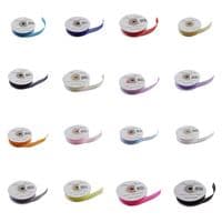 White 15mm x 22 Meters Organza Ribbon For Favour Boxes & Crafts - Stella Crafts