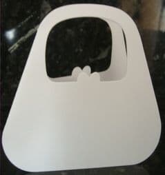 White Handbag Greeting Card Blanks With Envelopes, 250gsm