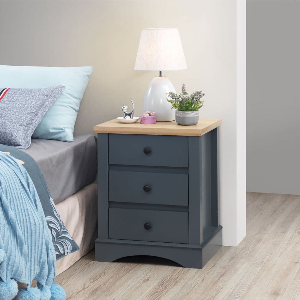 Carden Dark Grey Nightstand/ Side Table
