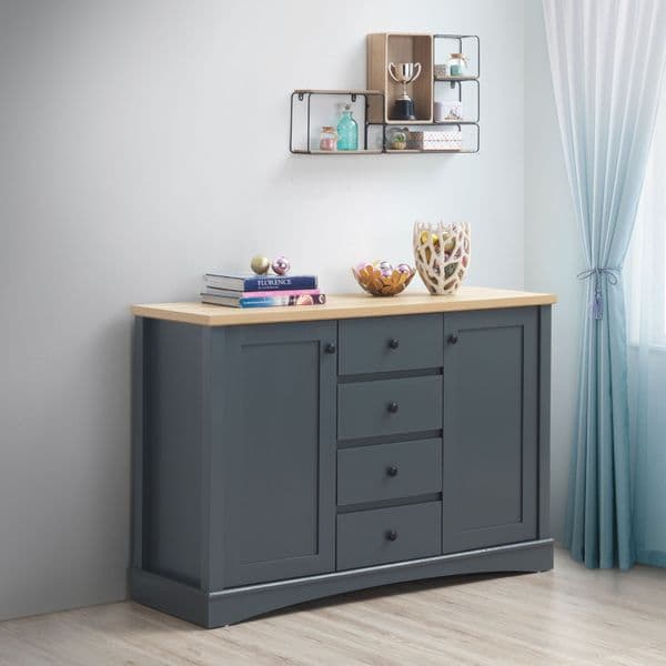 Carden Dark Grey Sideboard with 3 Drawers and 2 Doors