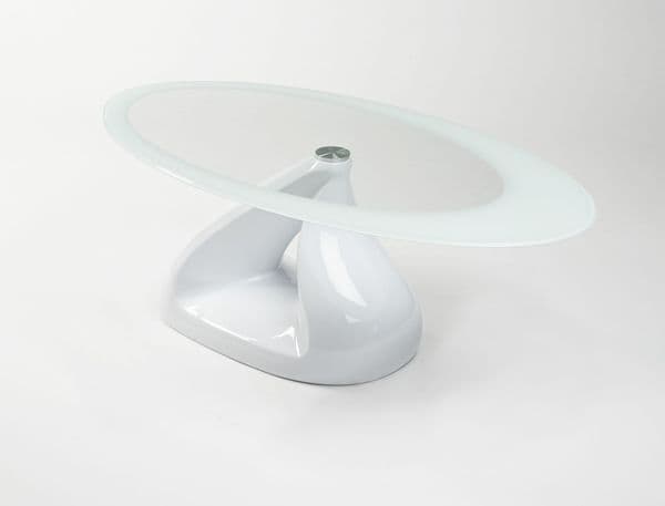 Black Pyramid Design Oval Glass Coffee Table Contemporary | UKCOFFEETABLES.COM